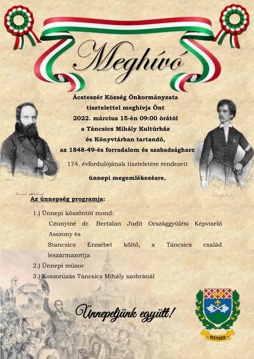 'Meghívó ünnepi megemlékezésre' cikk borítóképe