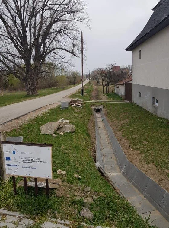 Csapadékelvezetés 50%-os készültségi szint